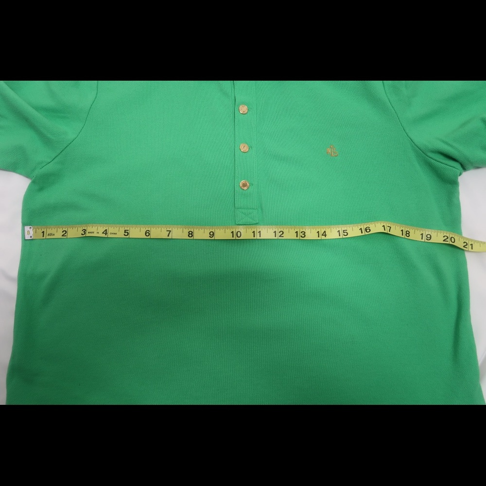 Ralph Lauren Womens Green Short Sleeves Top Size L - Picture 9 of 10